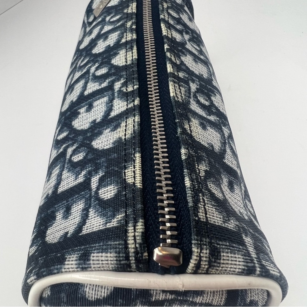 Christian Dior Vintage Blue Trotter Monogram Toiletry Pouch/Makeup Bag| PRELOVED - Picture 10 of 13